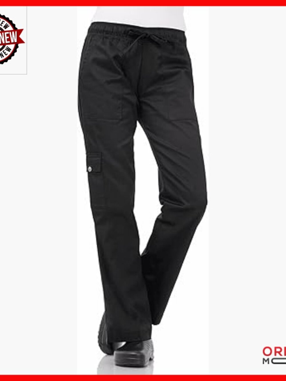 Relaxed Fit Cargo Chef Pants with Multiple Pockets for Kitchen Work